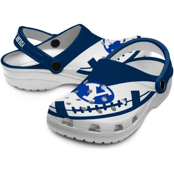 customized byu cougars football motif clog high quality