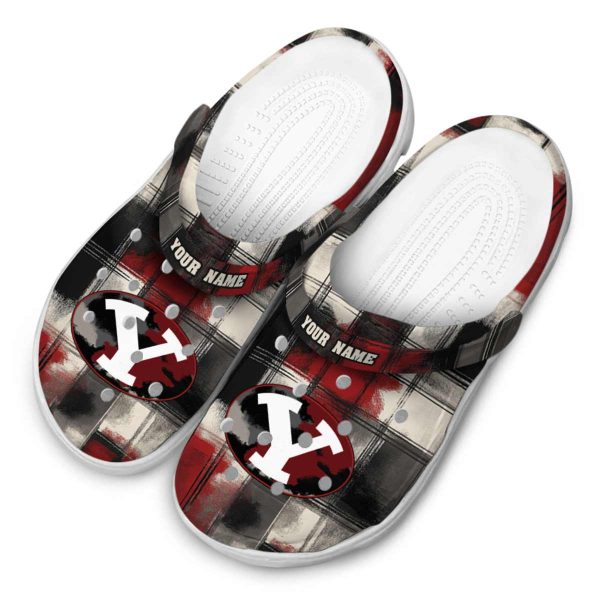 customized byu cougars plaid fusion clog latest model