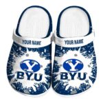 customized byu cougars splash art clog best selling