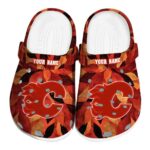 customized calgary flames autumn leaves clog best selling