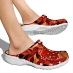 customized calgary flames autumn leaves clog best selling