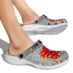 customized calgary flames cracked texture clog best selling