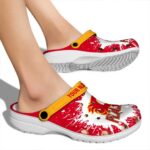 customized calgary flames splash art clog best selling