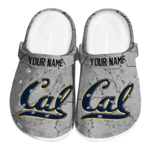 customized california golden bears cracked texture clog best selling