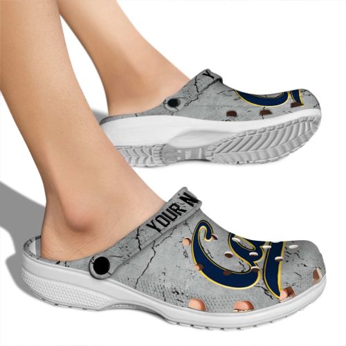 customized california golden bears cracked texture clog fashion forward
