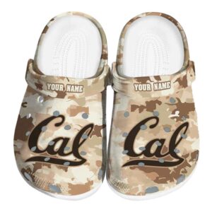 customized california golden bears desert camo clog best selling