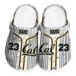 customized california golden bears pinstripe pattern clog best selling