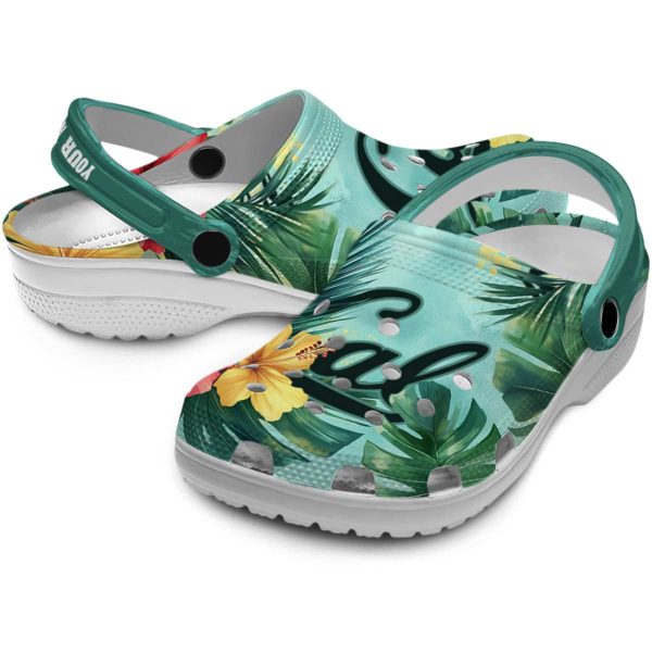 customized california golden bears tropical vibes clog high quality