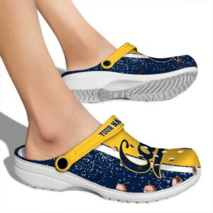customized california golden bears vertical stripes clog fashion forward
