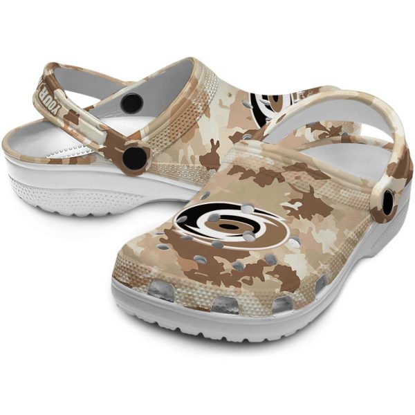customized carolina hurricanes desert camo clog high quality