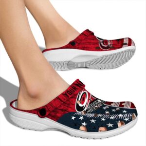 customized carolina hurricanes star spangled side pattern clog fashion forward