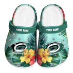 customized carolina hurricanes tropical vibes clog best selling