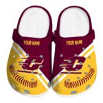 customized central michigan chippewas baseball motif clog best selling