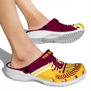 customized central michigan chippewas baseball motif clog fashion forward