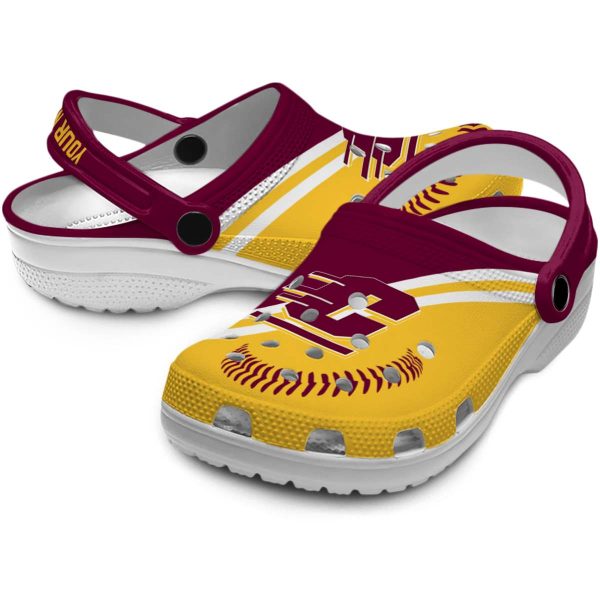 customized central michigan chippewas baseball motif clog high quality