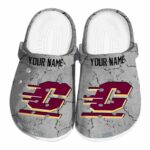 customized central michigan chippewas cracked texture clog best selling