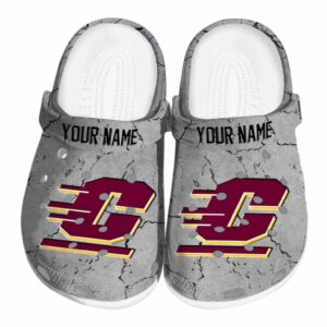 customized central michigan chippewas cracked texture clog best selling