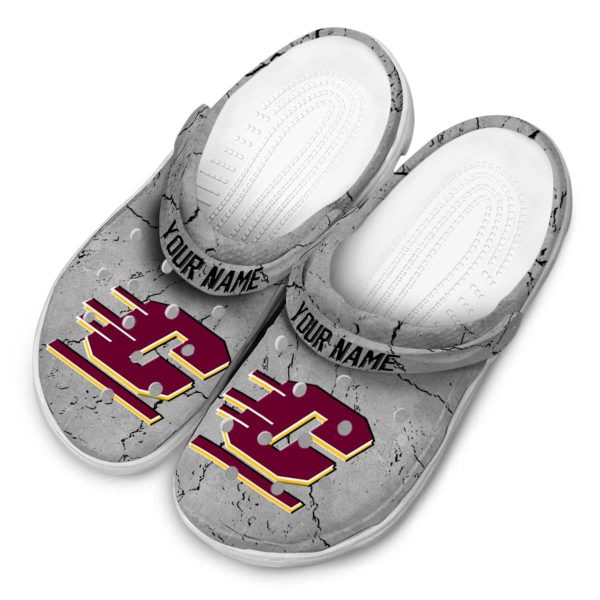 customized central michigan chippewas cracked texture clog latest model