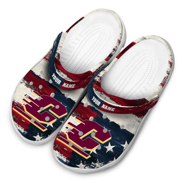 customized central michigan chippewas patriotic stripes clog latest model