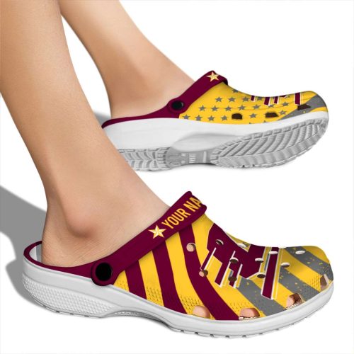 customized central michigan chippewas star spangled graphic clog fashion forward