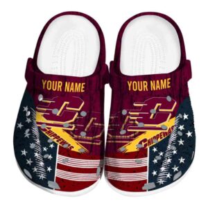 customized central michigan chippewas star spangled side pattern clog best selling
