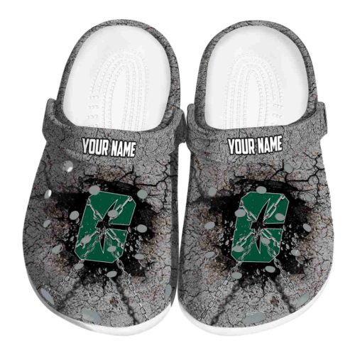 customized charlotte 49ers cracked ground texture clog best selling