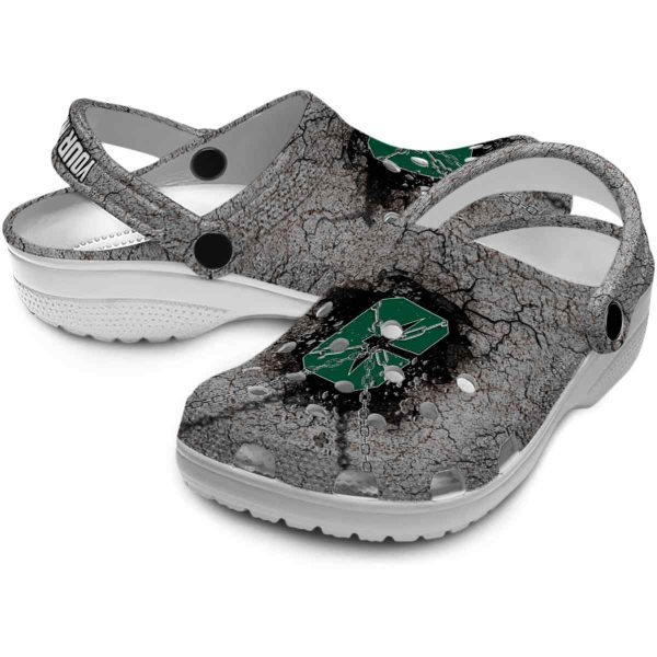 customized charlotte 49ers cracked ground texture clog high quality