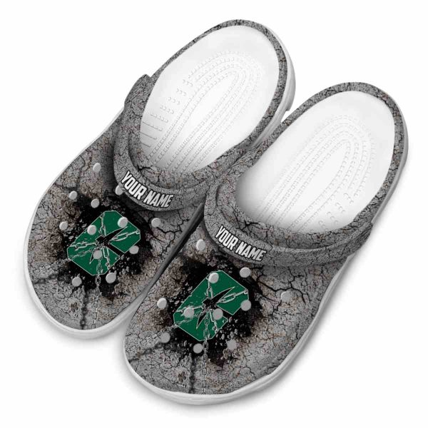 customized charlotte 49ers cracked ground texture clog latest model