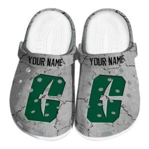 customized charlotte 49ers cracked texture clog best selling