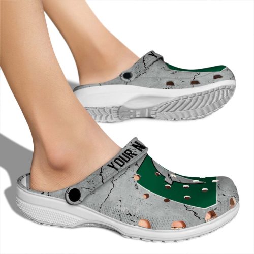 customized charlotte 49ers cracked texture clog fashion forward