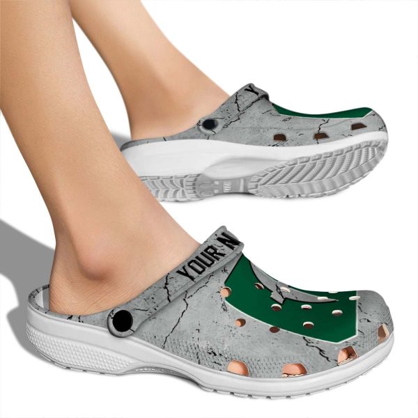 customized charlotte 49ers cracked texture clog fashion forward