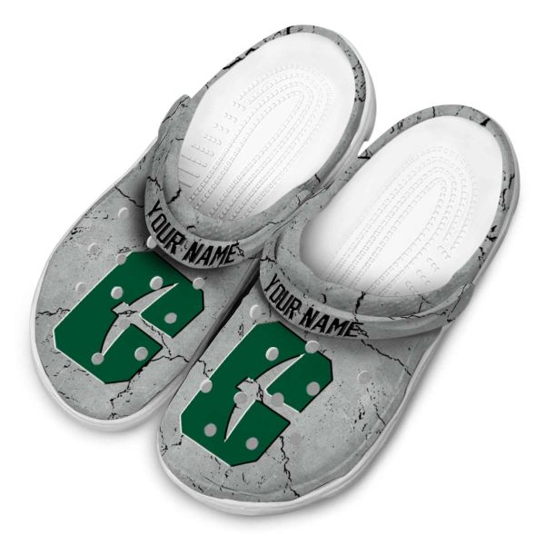 customized charlotte 49ers cracked texture clog latest model