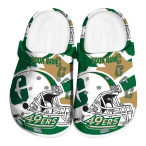 customized charlotte 49ers football helmet clog best selling