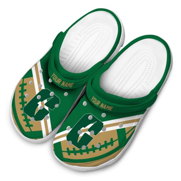 customized charlotte 49ers football motif clog latest model
