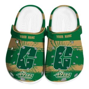 customized charlotte 49ers paint splatter graphics clog best selling