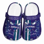 customized charlotte hornets contrasting stripes clog best selling