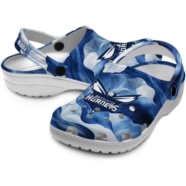 customized charlotte hornets ocean waves clog high quality