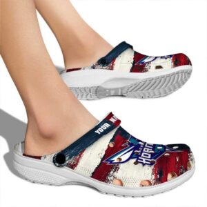 customized charlotte hornets patriotic stripes clog fashion forward
