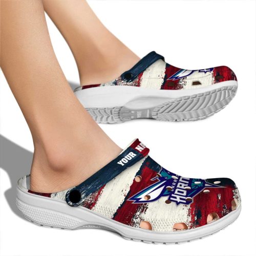 customized charlotte hornets patriotic stripes clog fashion forward