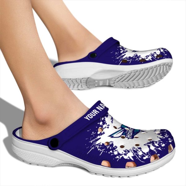 customized charlotte hornets splatter background clog fashion forward