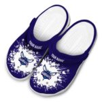 customized charlotte hornets splatter background clog best selling