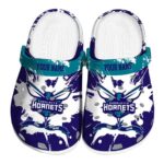 customized charlotte hornets splatter pattern clog best selling