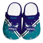 customized charlotte hornets striped accents clog best selling