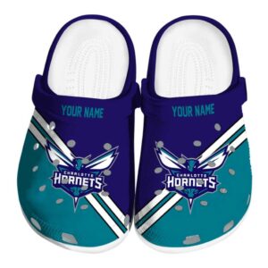 customized charlotte hornets striped accents clog best selling