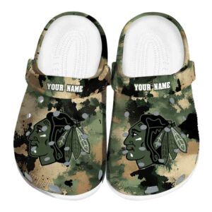 customized chicago blackhawks camouflage craze clog best selling