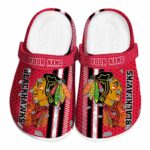 customized chicago blackhawks contrasting stripes clog best selling