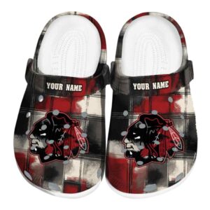 customized chicago blackhawks plaid fusion clog best selling
