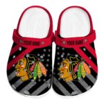customized chicago blackhawks star spangled graphic clog best selling
