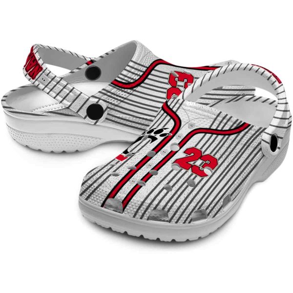 customized cincinnati bearcats pinstripe pattern clog high quality