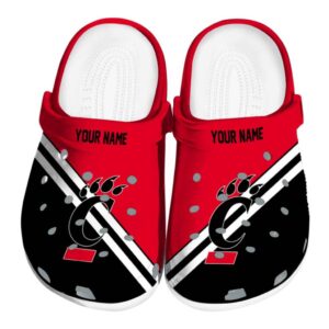 customized cincinnati bearcats striped accents clog best selling